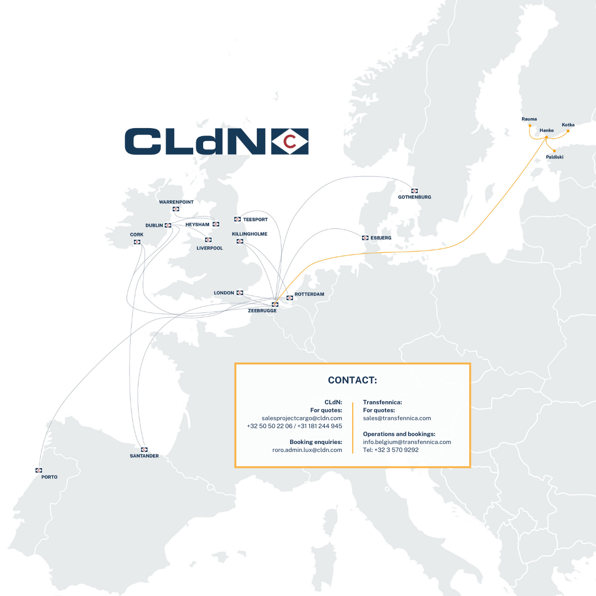 CLdN establishes Baltic connection with Transfennica