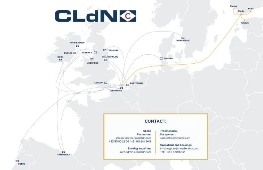 CLdN establishes Baltic connection with Transfennica